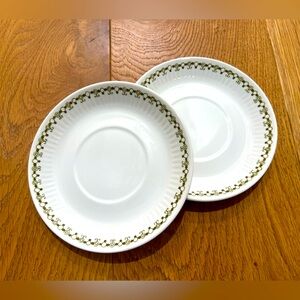 Figgjo Flint vintage pair of saucers from Norway by Turi Gramstad Oliver